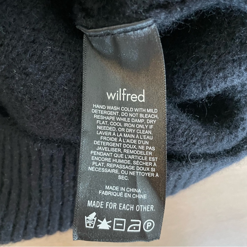 Aritzia Wilfred Luxe 100% Cashmere Cyprie Sweater Black - Picture 7 of 12